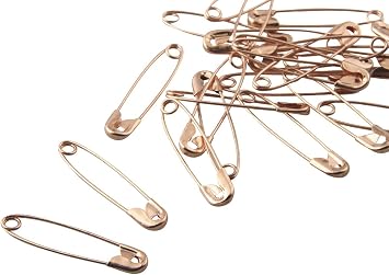Wholesale 500pcs Rose Gold Safety Pins for Home Office Use Art Craft Sewing Jewelry Making 38mm/1.5"