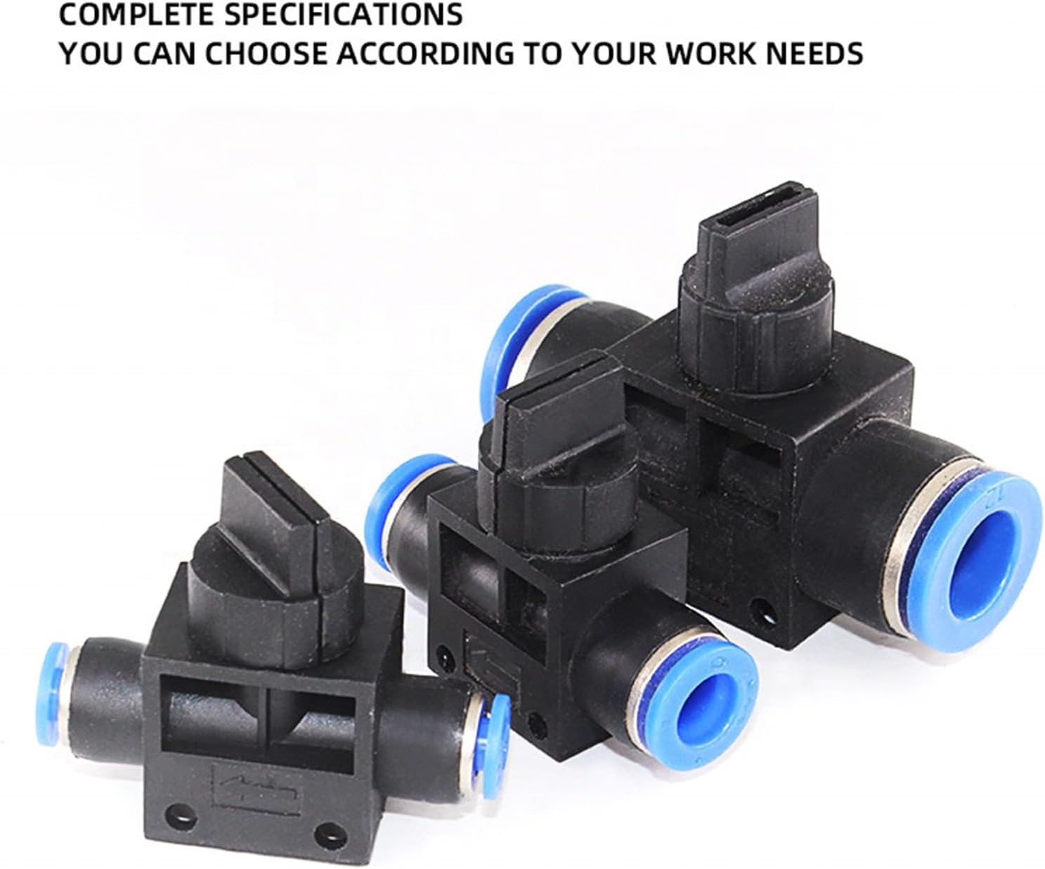 Pneumatic Connection One Touch Straight Quick Connector Hand Valve Pneumatic Connectors 5Pcs(HVFF5/32)