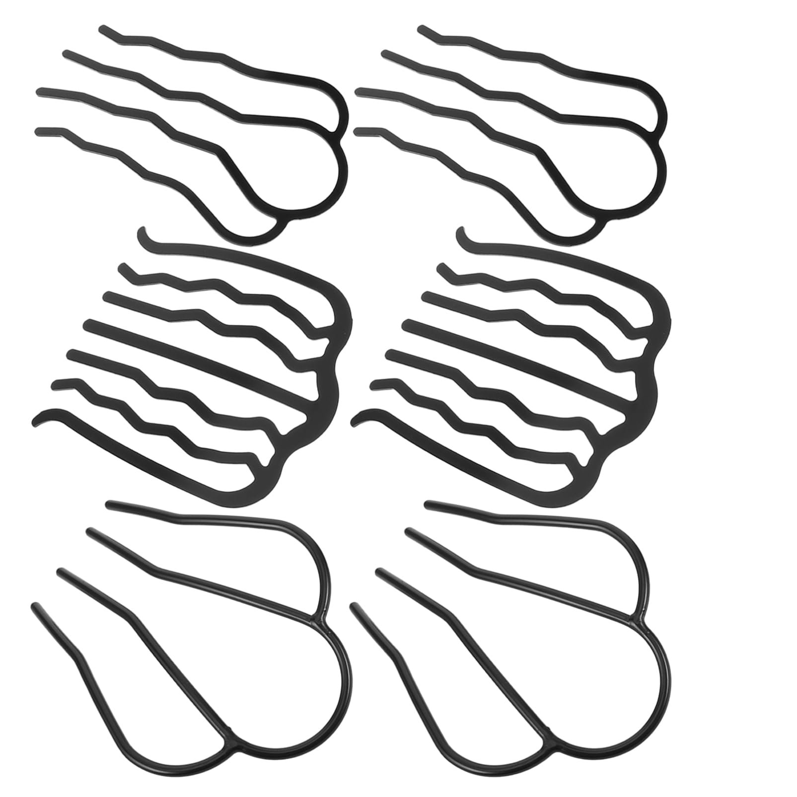 Healvian Set of 6 u Shaped Metal Hair Side Combs Hair Fork Clip Styling Tool Styling Hair Accessories for Women for Everyday Special Occasions