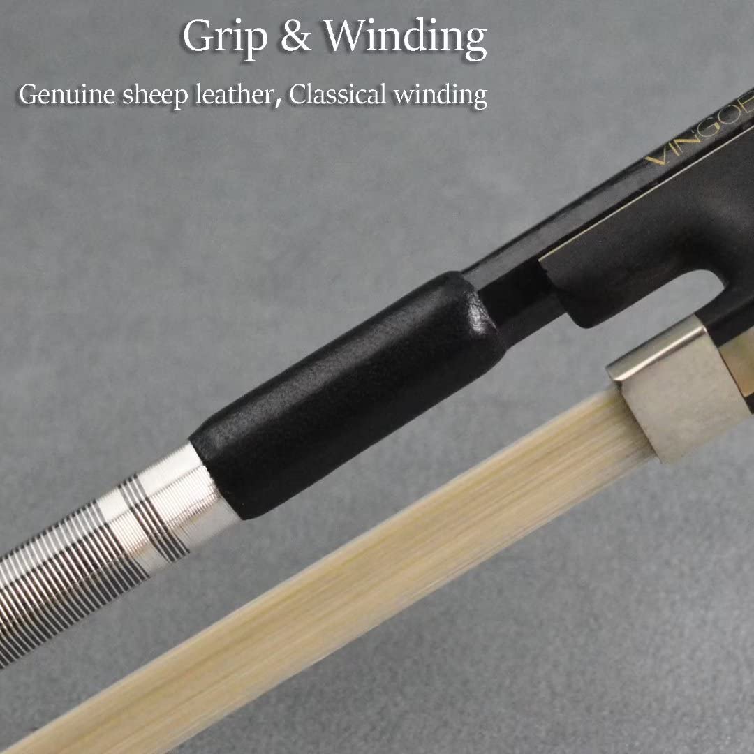 3/4 Größe New Textured Kohlefaser Geigenbogen Violine Geigen bogen Pernambuco Performance Gut ausgewähltes Rosshaar aus der Mongolei
