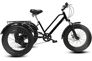 20-Inch Fat Tire Tricycles Men's Women's Trike for Adults, Perfect for Shopping,...