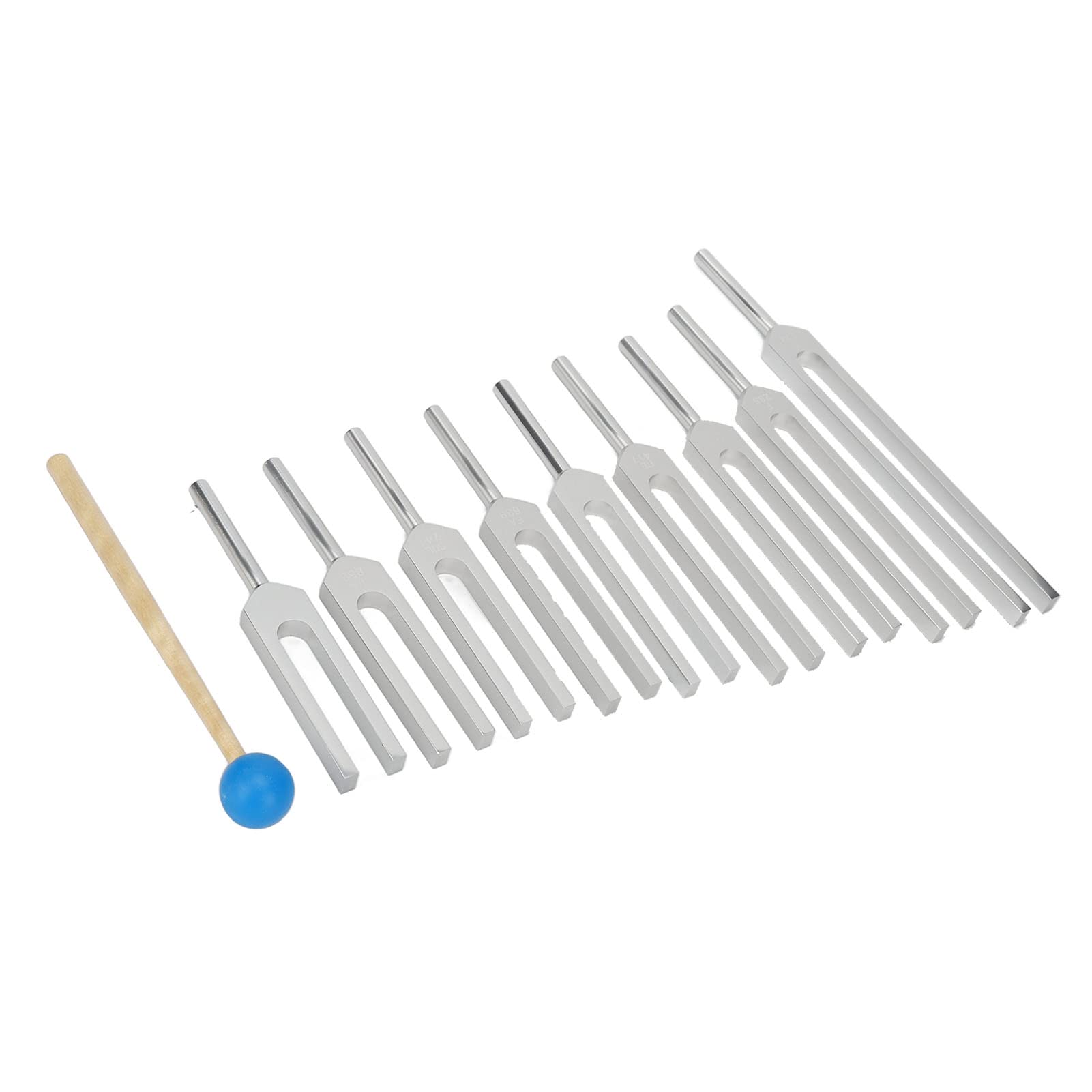 9-teiliges Stimmgabel-Set, 174-963 Hz Tragbar Stimmgabeln mit Beutel,Stimmgabel Set aus Aluminiumlegierung, Chakra-Stimmgabel, Stimmgabel Hammer Set für Meditation,Yoga,Heilung,Klangtherapie