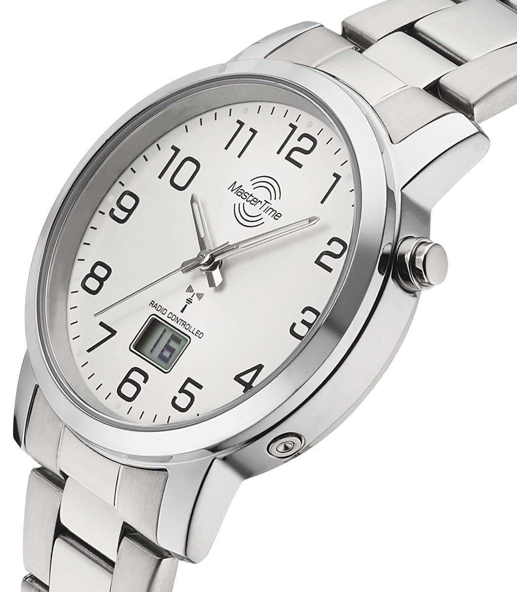 Master Time Funk Quarz Herren Uhr Analog-Digital mit Edelstahl Armband MTGA-10300-12M