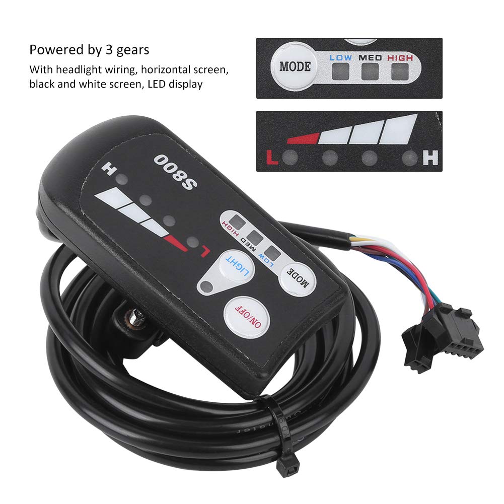 Alomejor Compteur LED vélo électrique, Écran Horizontal Haute visibilité Compteur Batterie Lithium Longue durée for mécaniciens Professionnels et ateliers de réparation