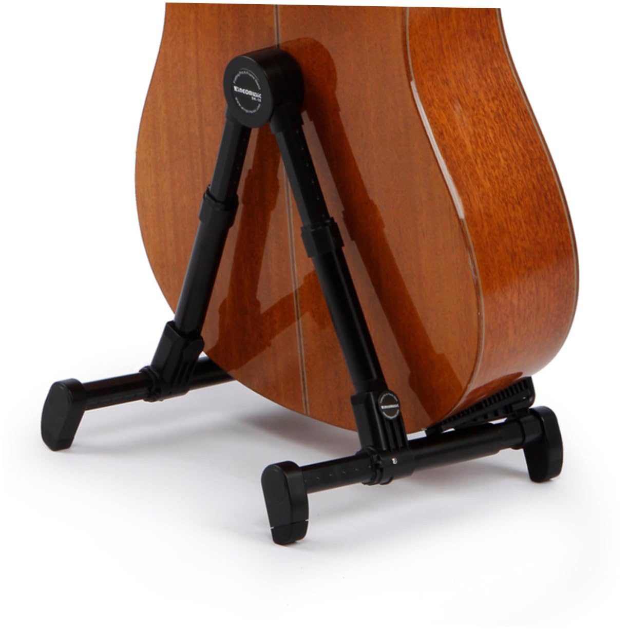 BESTonZON Foldable Guitar Stand Rack for Acoustic Electric Bass and Guitars Lightweight and Durable Vertical Display Holder for Musical Instruments Black