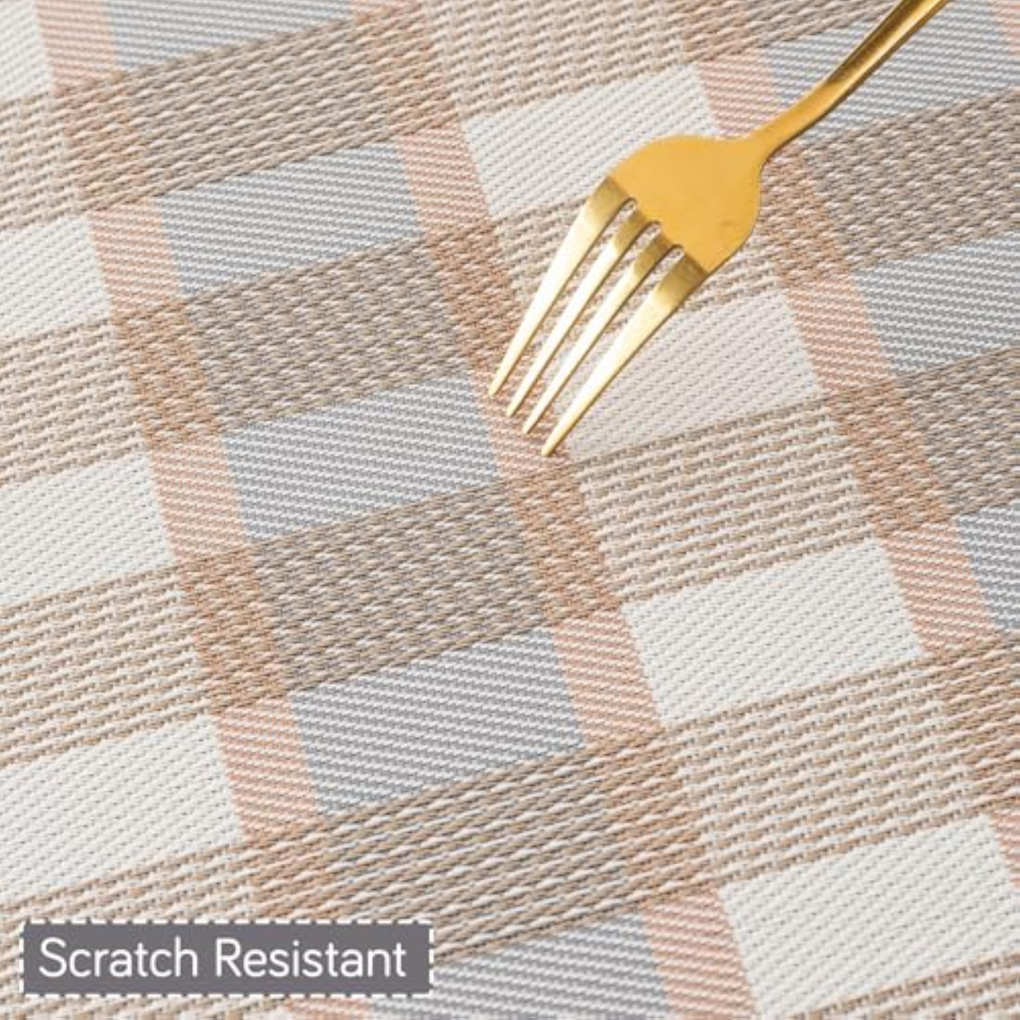 Washable PVC Dining Table Mats Set of 6