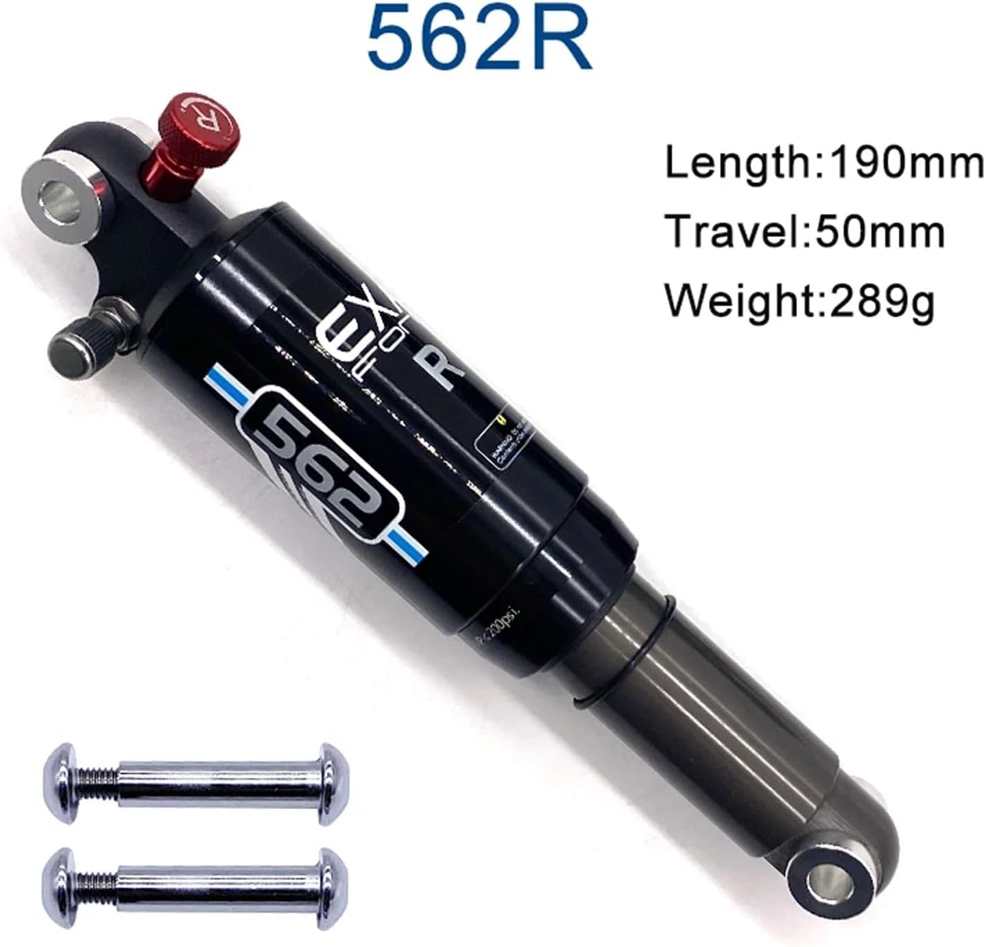 1Pcs 562 582 588RL for Mountain Bike scooter Air Shock Absorber 150/165/185/190mm Chamber Damping Adjustable MTB Rear Shock(562R-190mm)