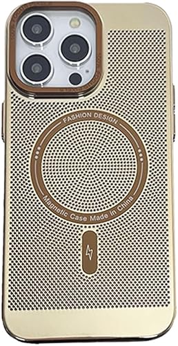 Miniatura 2 de Funda magnética de disipación de calor para iPhone 14 Pro Max compatible con Magsafe delgada y dura carga inalámbrica galvanizada (para iPhone 14