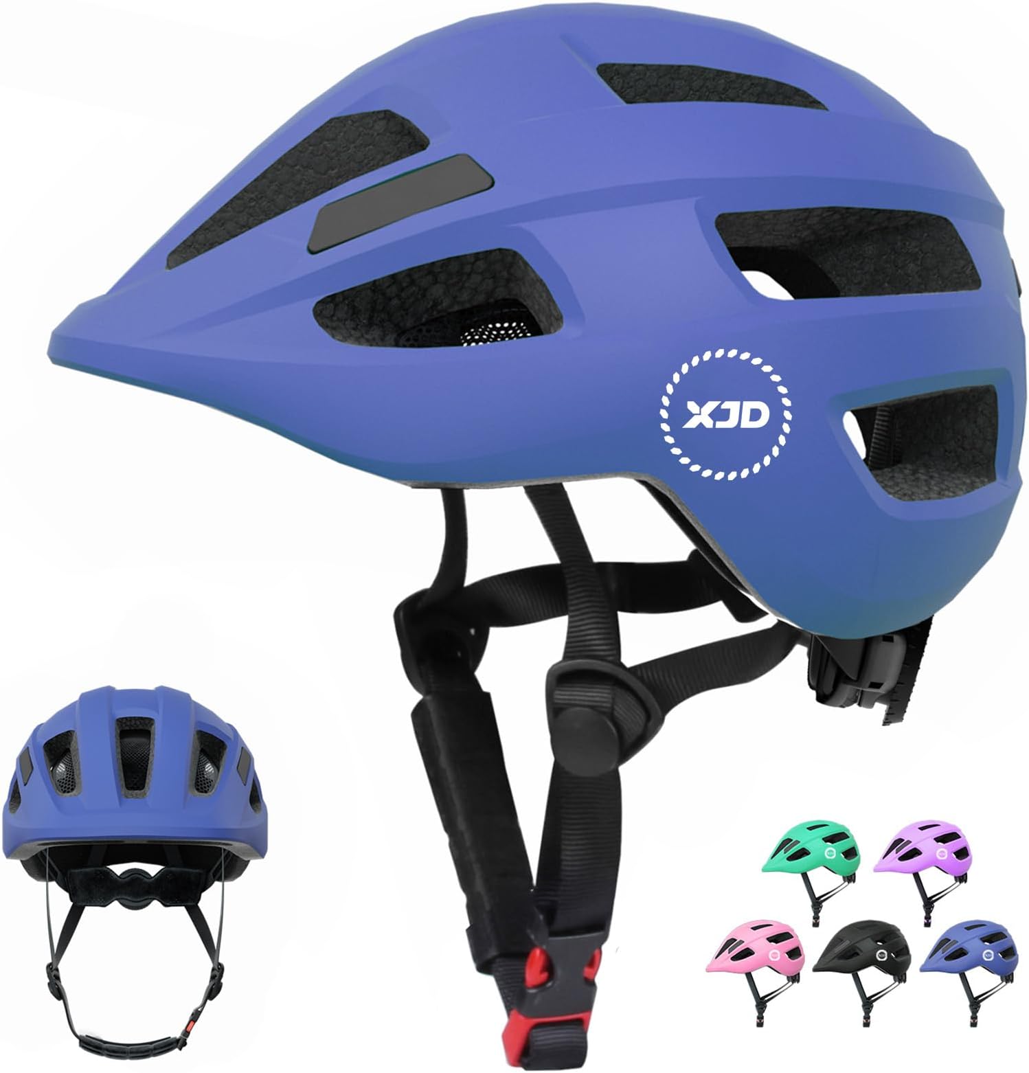 XJD Toddler Bike Helmet Kids Helmet Age 2 CE EN Certification Kids Crash Helmet for Bicycle Scooter Rollerskate Skateboard Age 2-5 Years Old Boys Girls (Blue, XS)