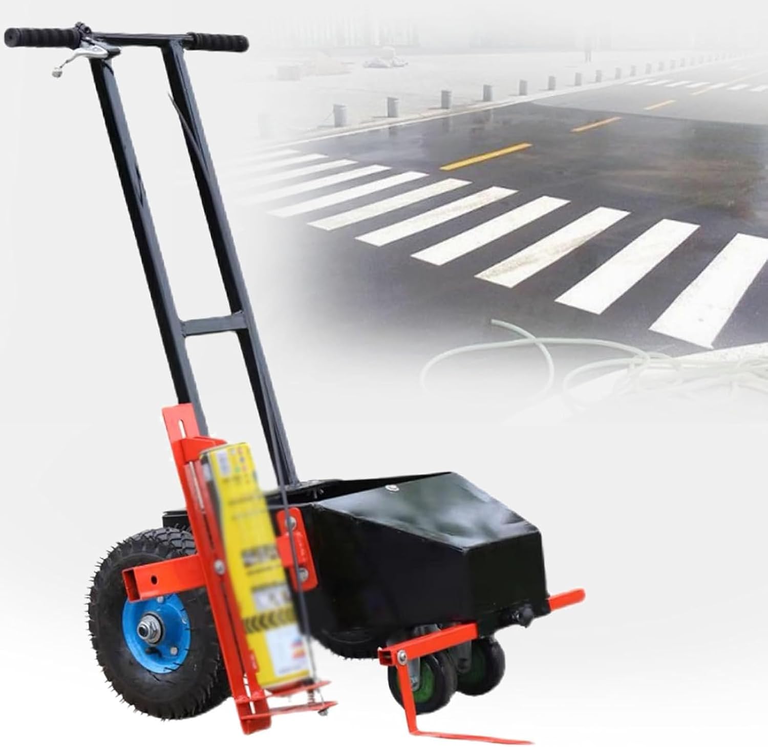 Line Striping Machine, Tape Sticking Machine Lane Marking Applicator, 4-18cm Line Width Adjustment, for Schools, Sports Surfaces and Factories