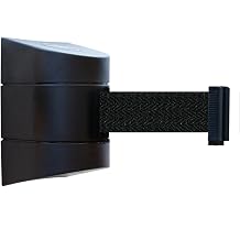 Tensabarrier - 897-30-S-33-NO-B9X-C - Wall Mount 30 Standard Mount Black Caps No Custom Black Webbing Standard Belt End