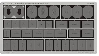 Eduard Sprue Brothers 1:32 Mask - F-4 Phantom II Stencil Data Painting Template #XL517, EDUXL517