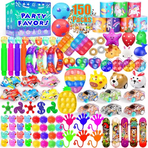 Party Favors for Kids 8-12 4-8, 150-Pack Fidget Toys Bulk, Treasure Box Toys for Classroom,...