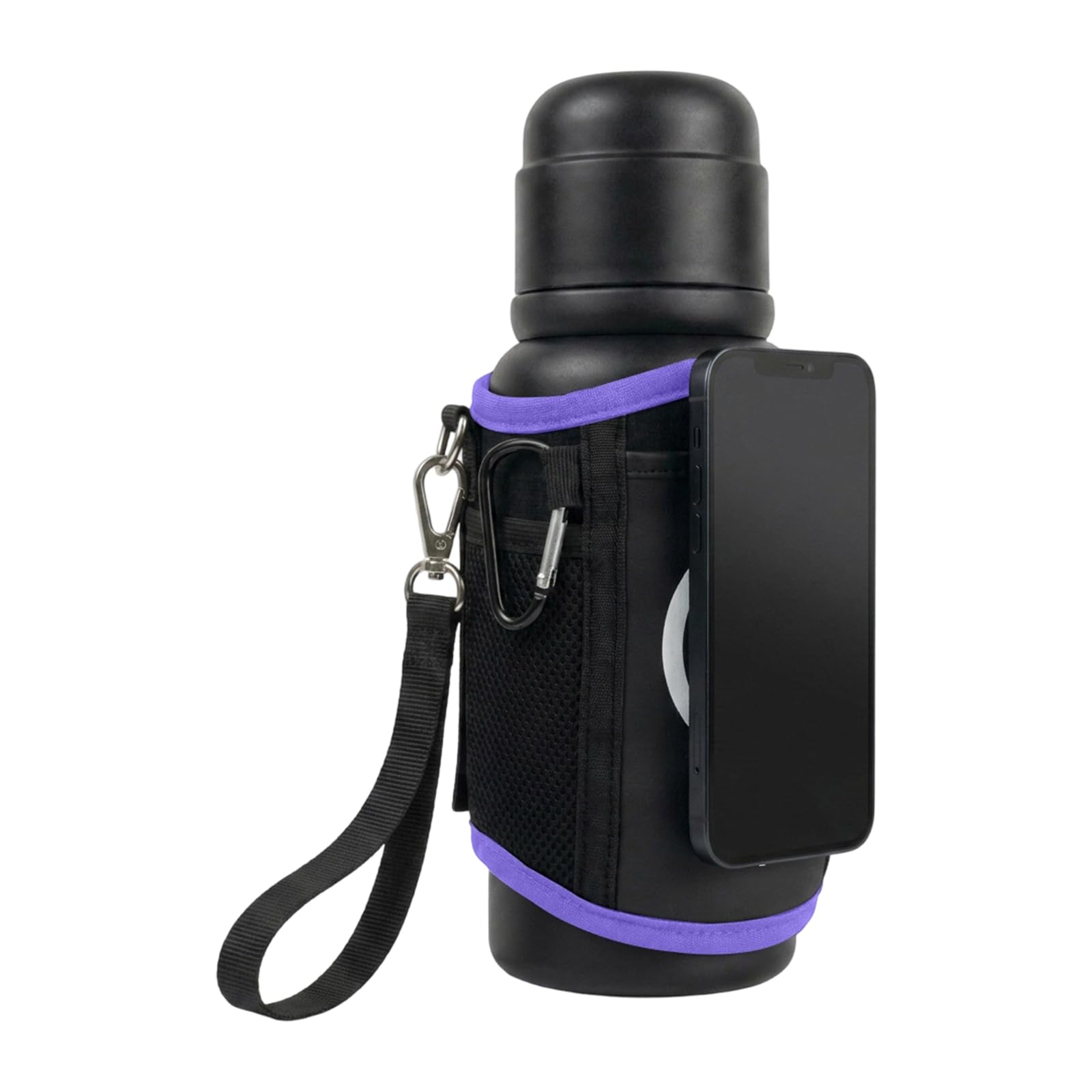 Tsophreniq Equipment Bottle Holder with Card Holder and Keychain Breathable Fabric for Active Lifestyles Permanent Fitness Bottle