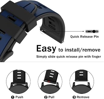ISABAKE 22mm Strap for Garmin Vivoactive 4/Venu 2/3/4 45mm/Gear S3 Frontier