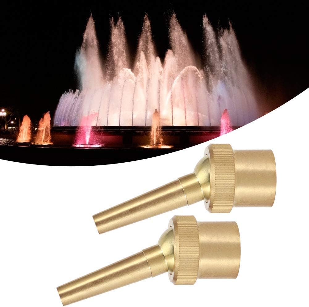 4Pcs 3/4" Brass Fountain Nozzle, DN20 Adjustable Direction Jet Water Fountain Spray Sprinkler Spray Head for Garden Pond Landscape