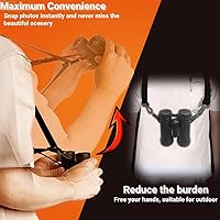 Vista 4 de Binocular Harness Strap Best Chest Harness Strap for Hunters Photographers and Golfers (Black)