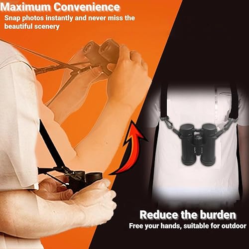 Miniatura 4 de Correa de arnés binocular La mejor correa de arnés de pecho para cazadores, fotógrafos y golfistas (negro)