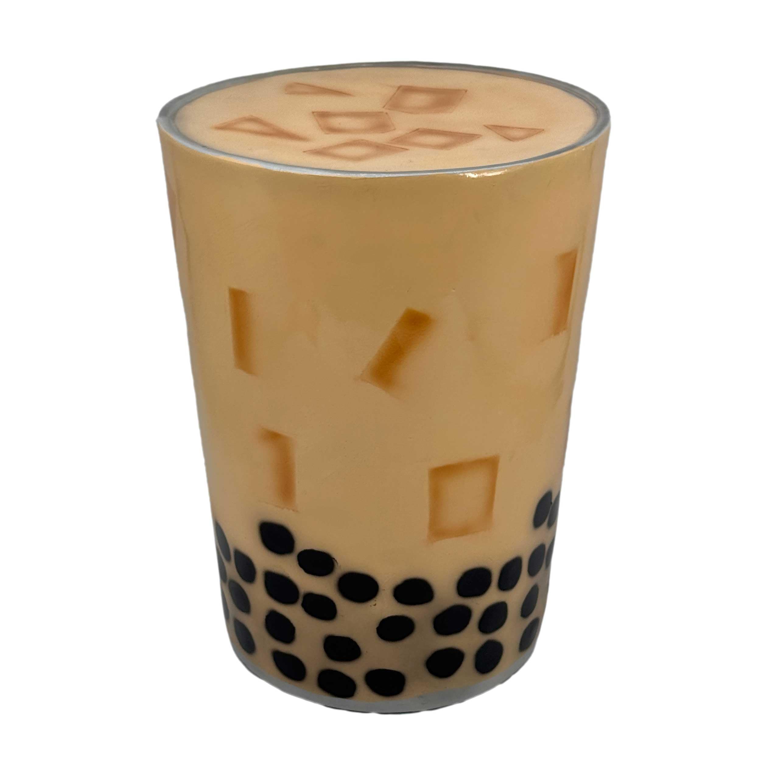 Galt International 18" Boba Milk Tea Stool Side Table | Asian Bubble Tea Boba Accent Table Cute Fantasy Fun Eclectic Home Decor Resin