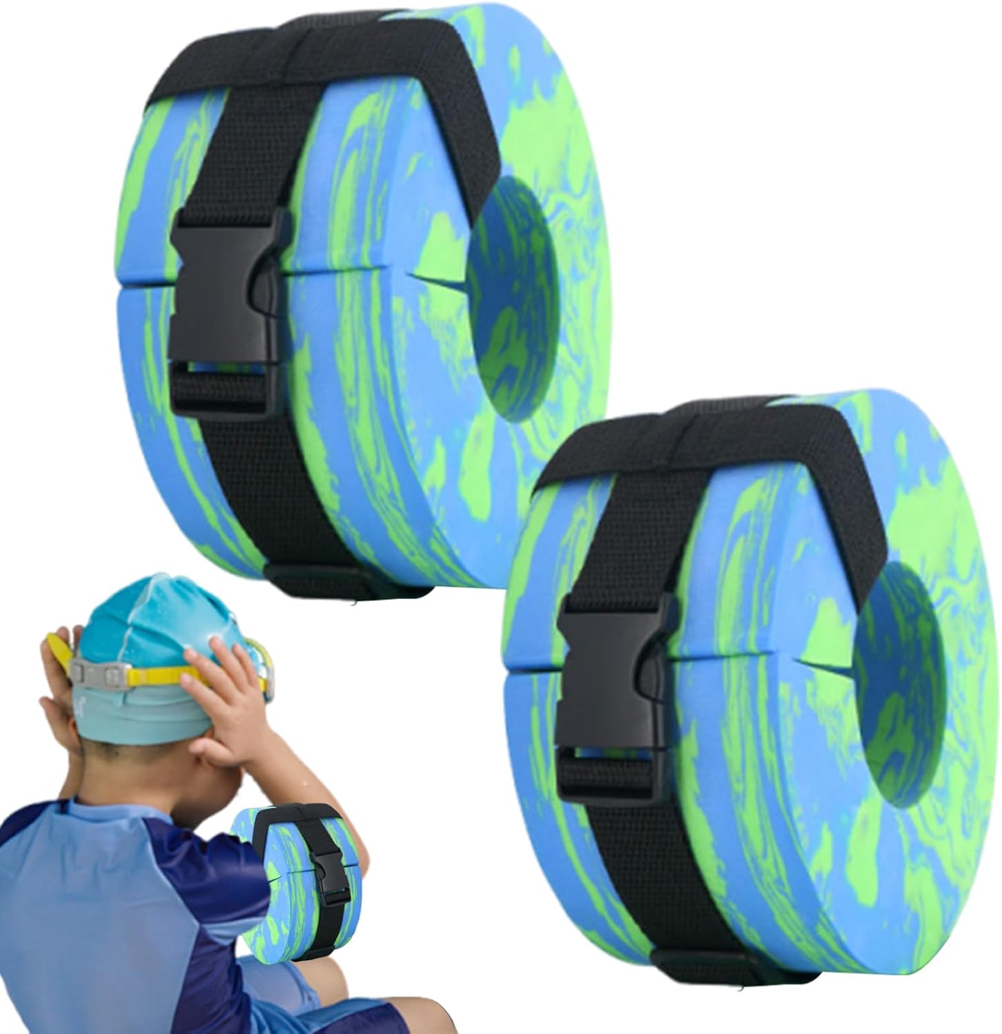 Water Ankle s Weights – Adjustable Eva Fitness Cuffs, Portable Aquatic Bands, Soft Neoprene Wrap, Secure Straps | Water Workout Ankles Arms Belts Equipment for Athletes