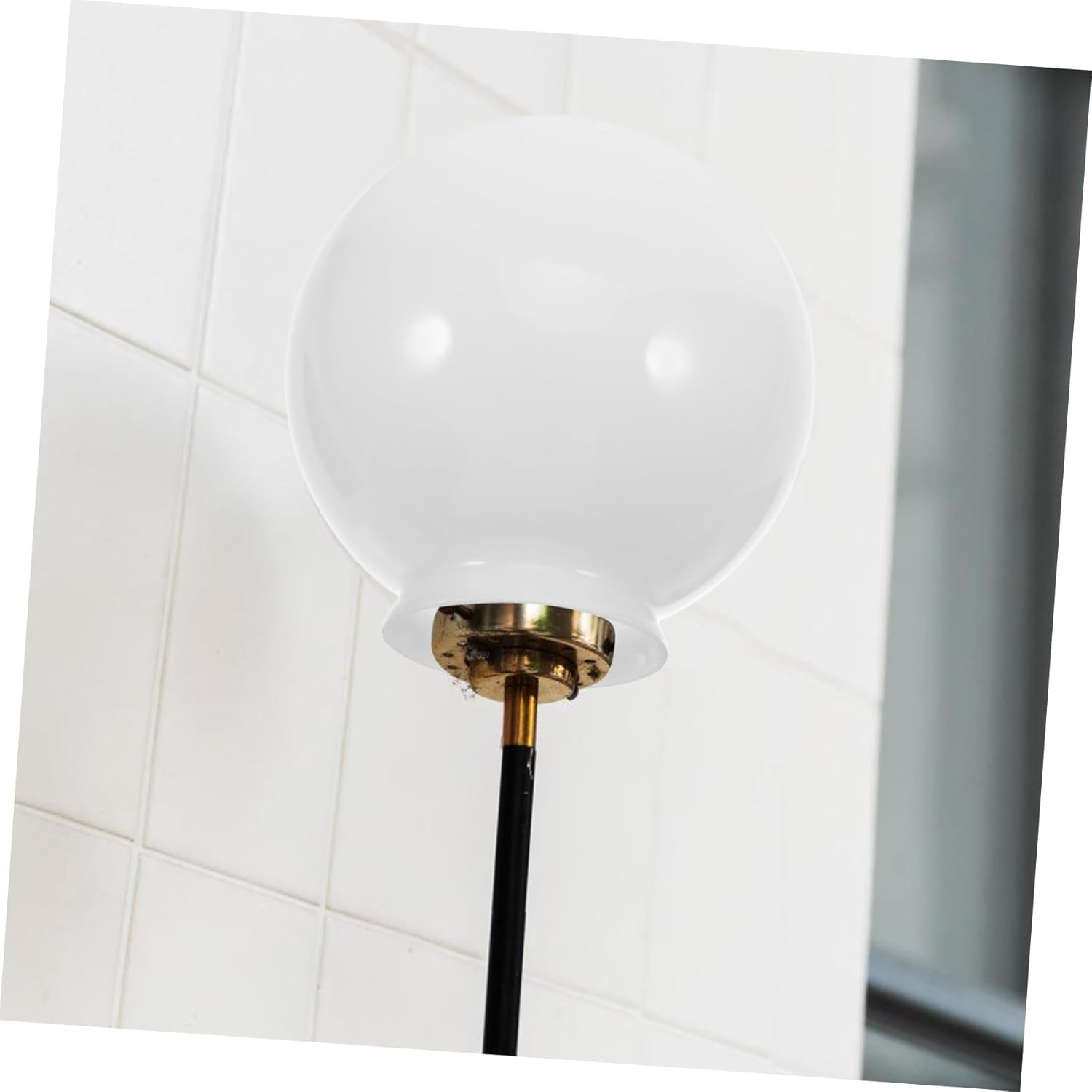LIFKOME Milky Glass Lamp Shade Replacement Ceiling Light Cover for Pendant Fixtures Easy to Clean Glare Lighting for Living Bedroom