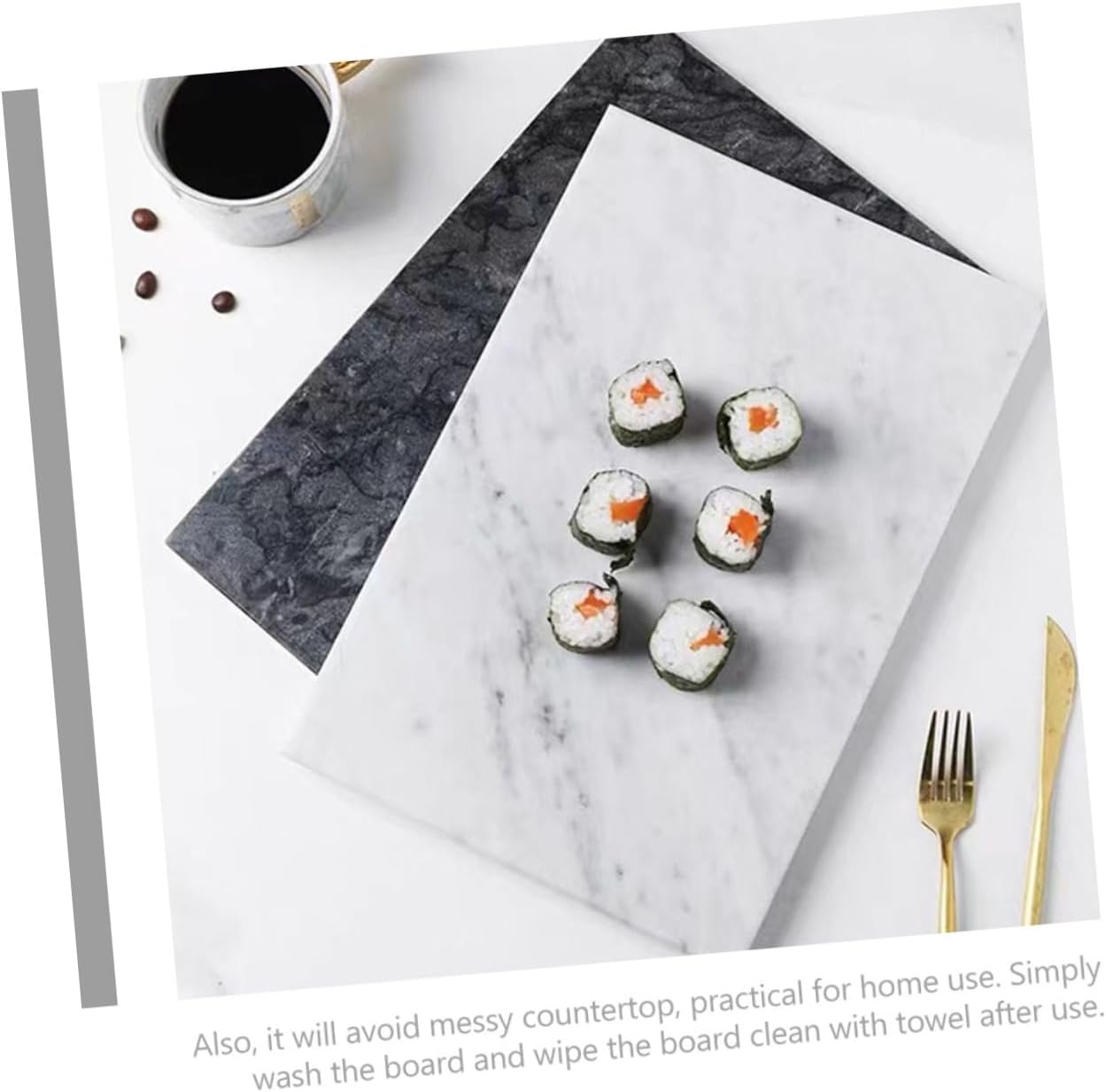 Marble Cutting Board for Food Preparation and Serving Kitchen Accessory Stain Resistant for Meat and Food Storage Suitable for Home Use and Entertaining