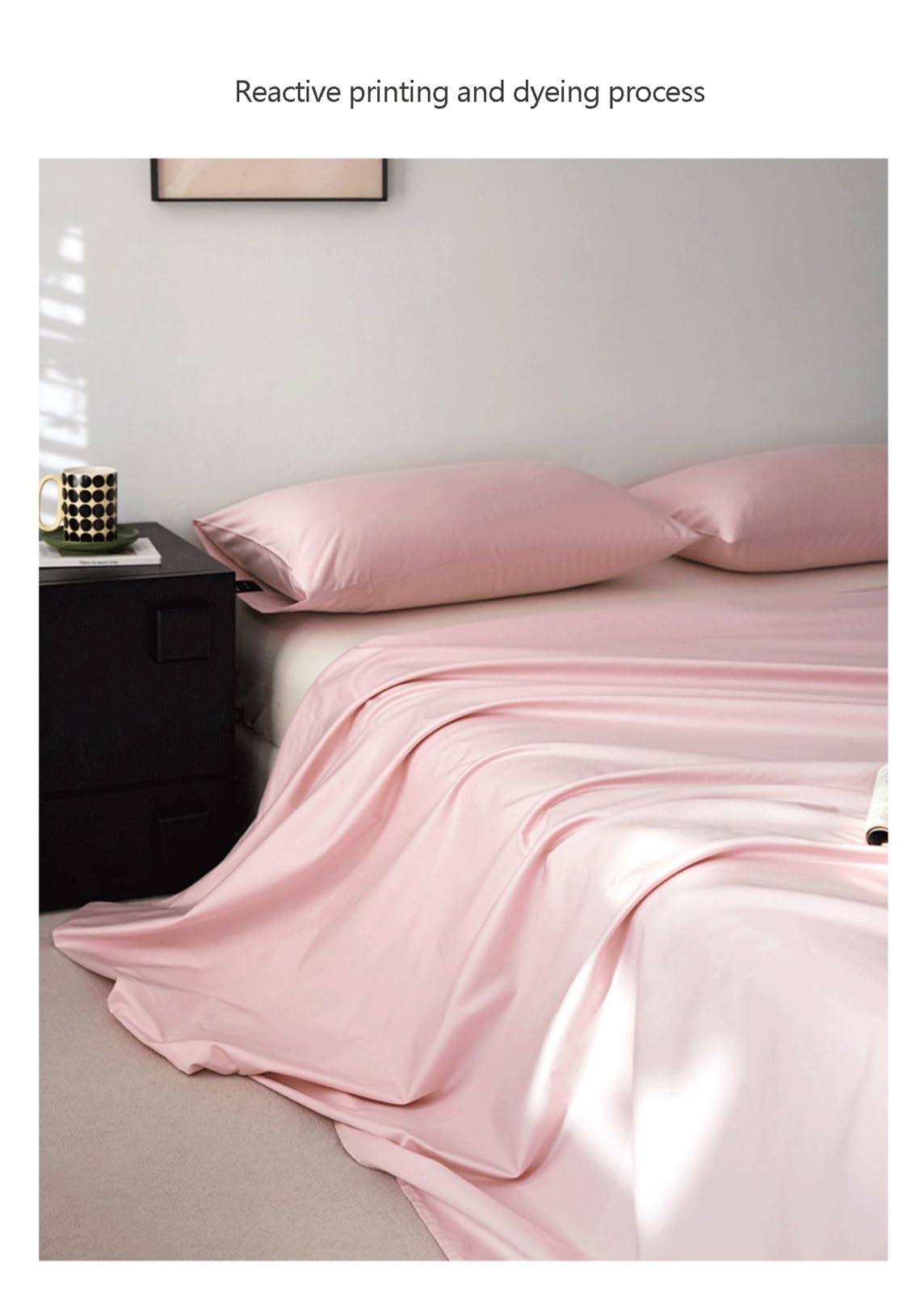 Betttuch Bettlaken Haushaltstuch Leintuch ohne Gummizug 180x230 245x250 245x270 Langstapeliger Baumwolle Kühle Atmungsaktive(Pink,245x250cm)