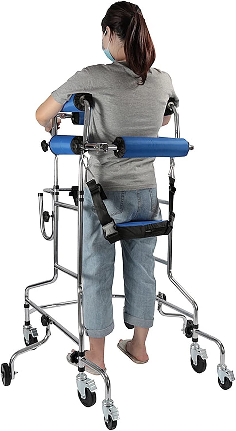 Pionowy chodzik dla seniorów z siedziskiem, przenośny rama do rehabilitacji