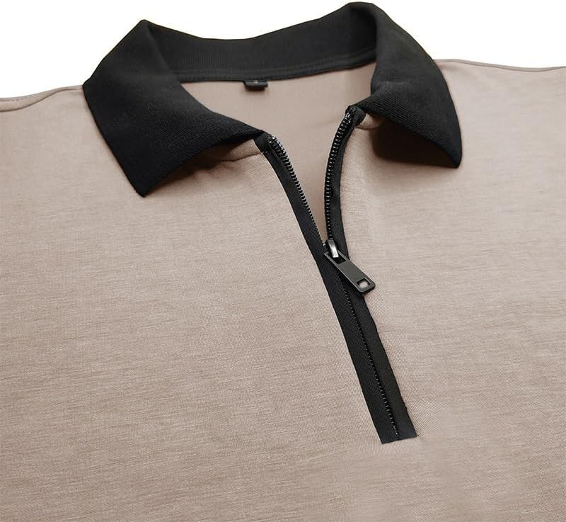 Men's Polyester Business Tops Fashion Lapel CasualSlim Fit Shirt Long Sleeves Splicing Versatile
