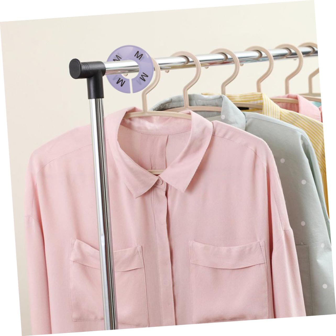 60Pcs Plastic Clothing Dividers for Closet Organization Xs to Xxl Convenient Hanging Dividers for Easy Clothing Classification and Storage for Home and Retail Use