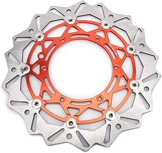 TOFR Supermoto 320mm Front Brake Disc Rotor for EXC SXF MXC XC SXS 125-640 Orange