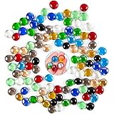 【Glass Mosaic Pebbles for Crafting】These glass pebbles can also be used as table decoration, as glass mosaic tiles, suitable for use on the wall.