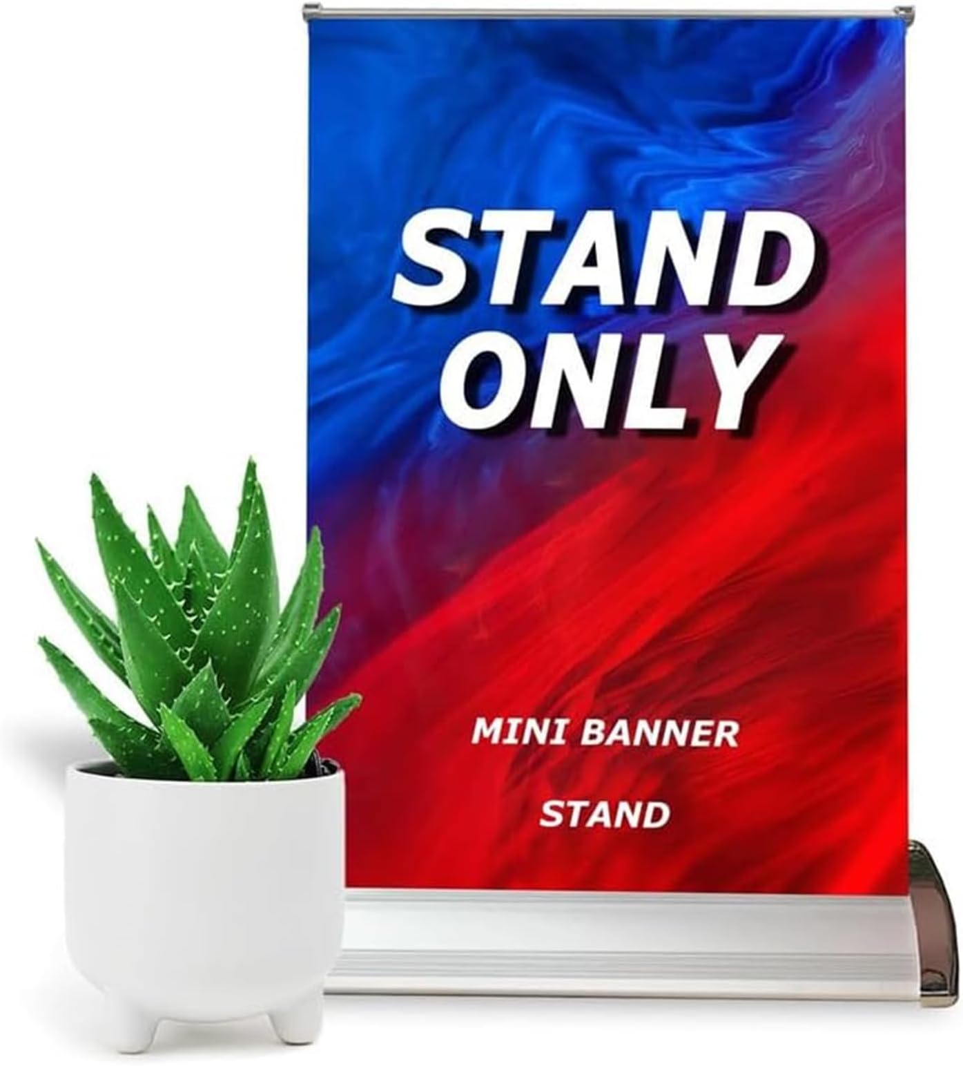 Mini Retractable Banner Stand - Tabletop Display Stand for Offices and Retail Stores