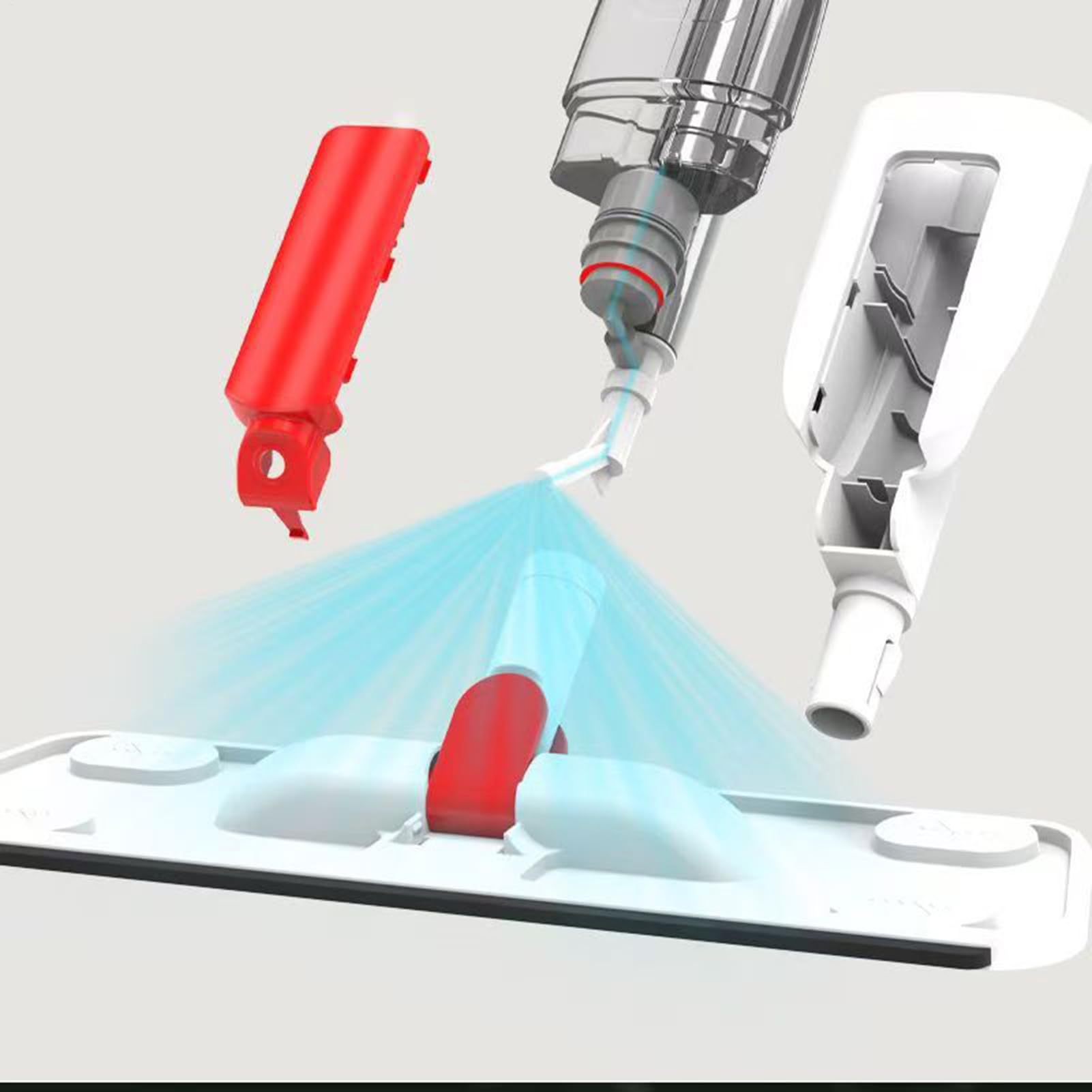 Mopa con pulverizador para suelos Mopa Pulverizadora de Precisión, Lavable, | Limpiador De Suelos Húmedo Seco para Baño, Garaje, Salón, Apartamento y Dormitorio