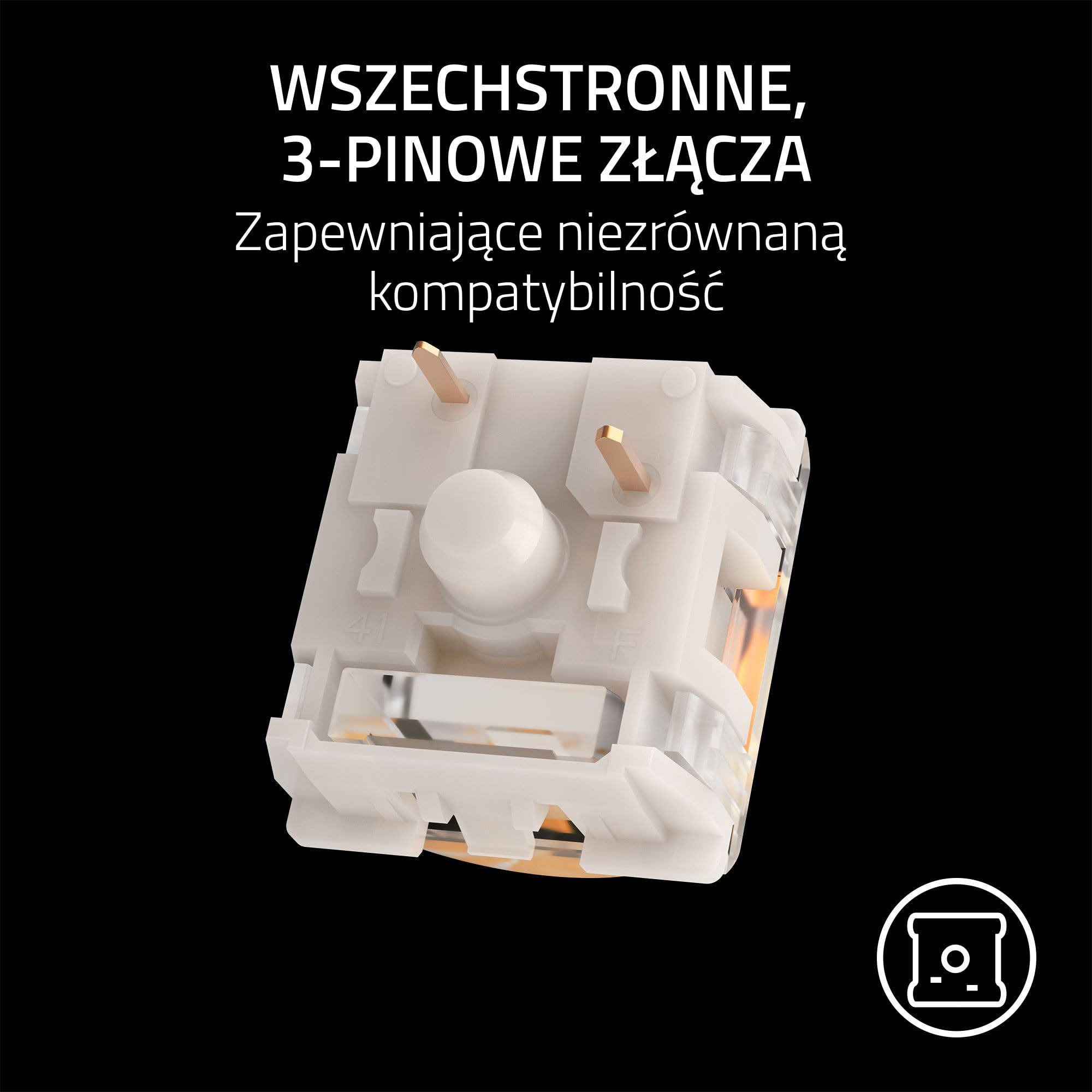 Razer Zestaw przełączników mechanicznych – pomarańczowy przełącznik dotykowy (zoptymalizowany do gier, przezroczysta obudowa przełącznika z soczewką LED, żywotność 100 milionów naciśnięć klawiszy