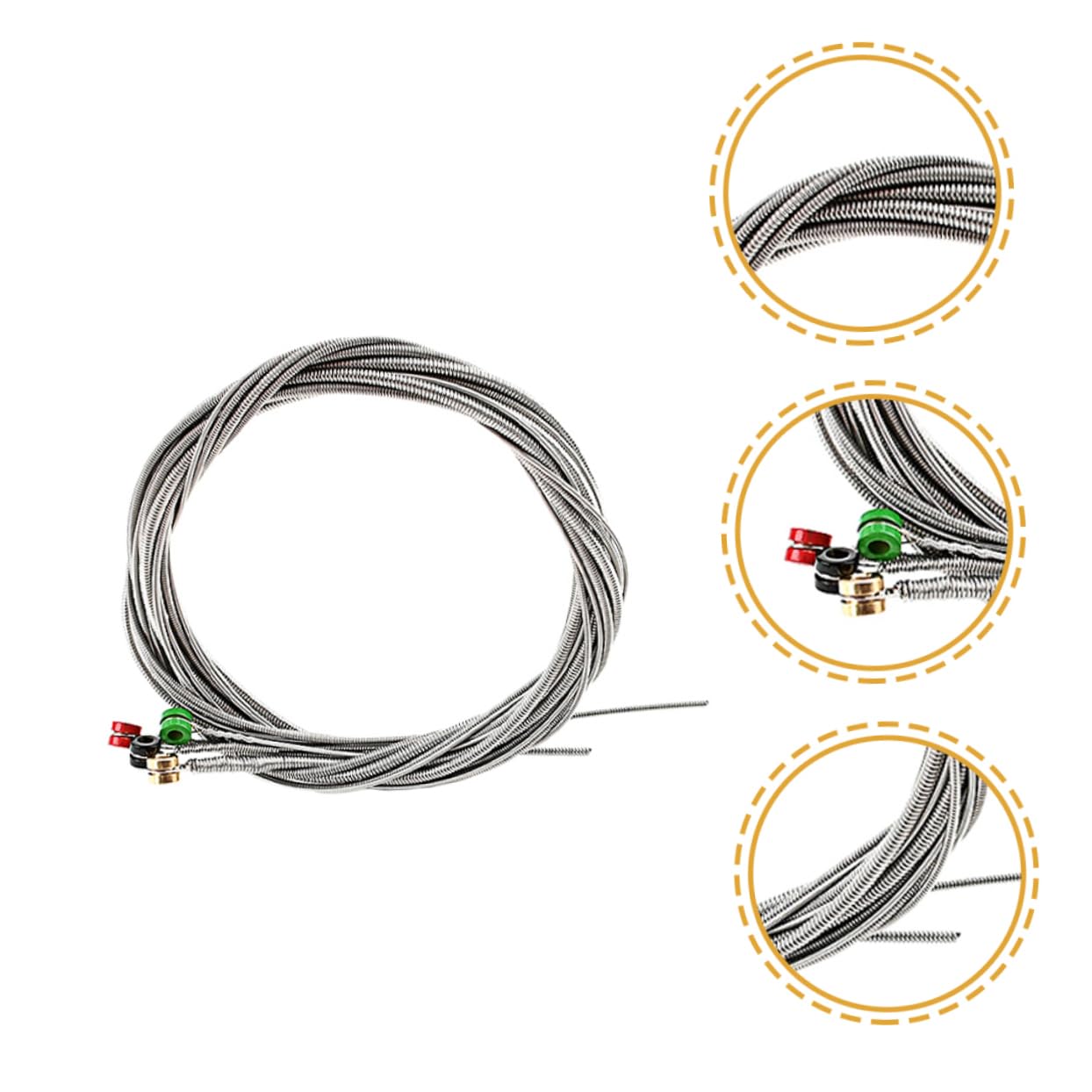 ibasenice 4 Juegos Accesorios De Guitarra De Cuerda Accesorio De Guitarra Banjo os Música Alambre os De Música os De De Metal Instrumento De Bajo De Acero
