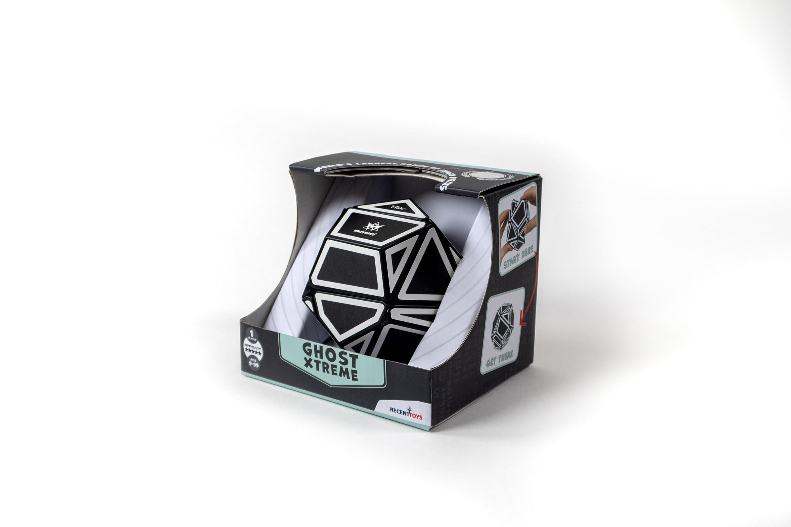 Meffert's Cubo de Rompecabezas Ghost Xtreme, Color Negro y Blanco (Recent Toys M5109)