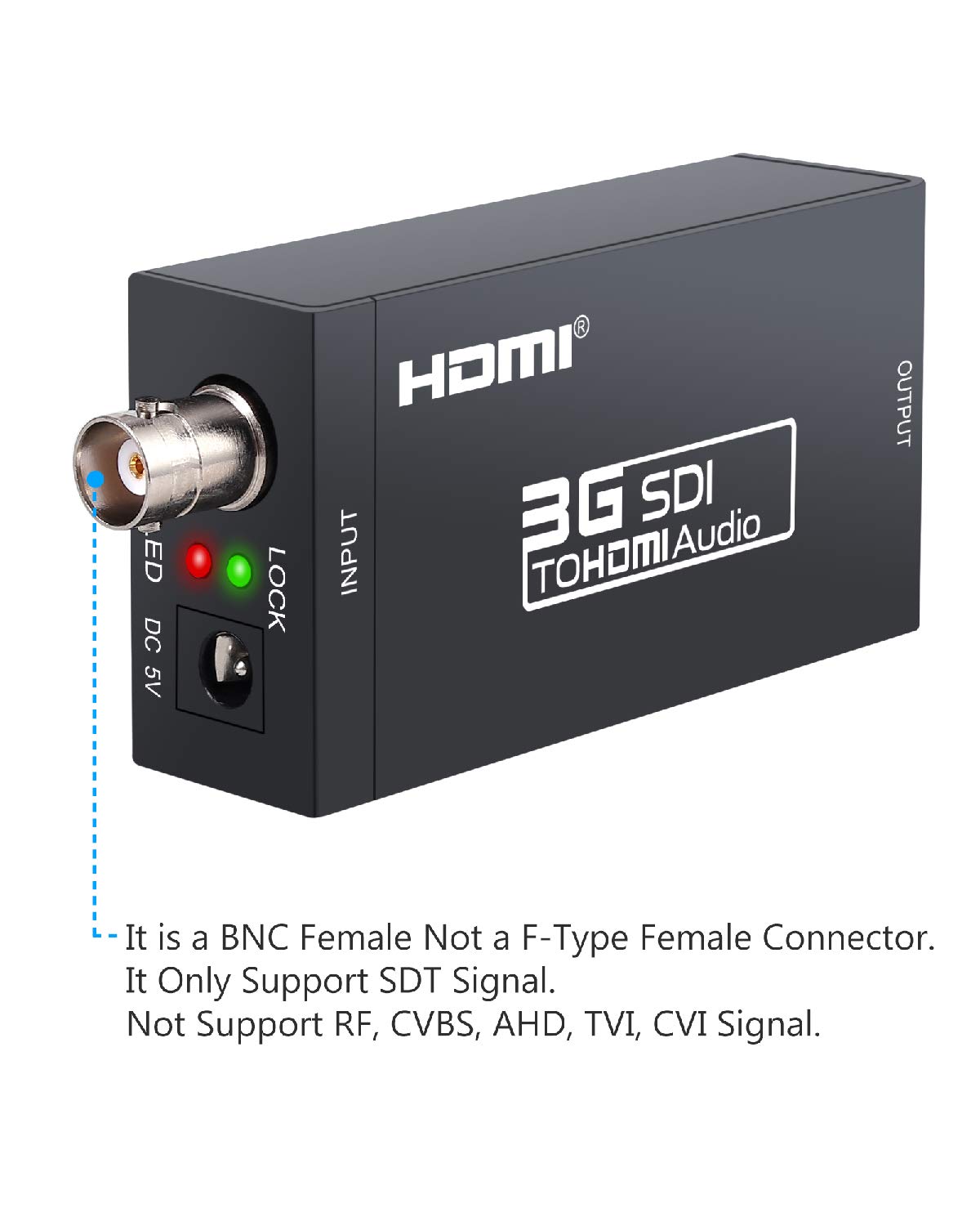 Convertitore SDI A HDMI - Per Videocamere Professionali - 1080p Full HD - Con Loop SDI - Metal Case - Foto 7