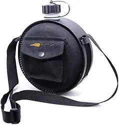 NTK, Cantil para Agua com Capacidade de 1,9 Litros, em Formato Circular, Alça Tiracolo, na Cor Preta