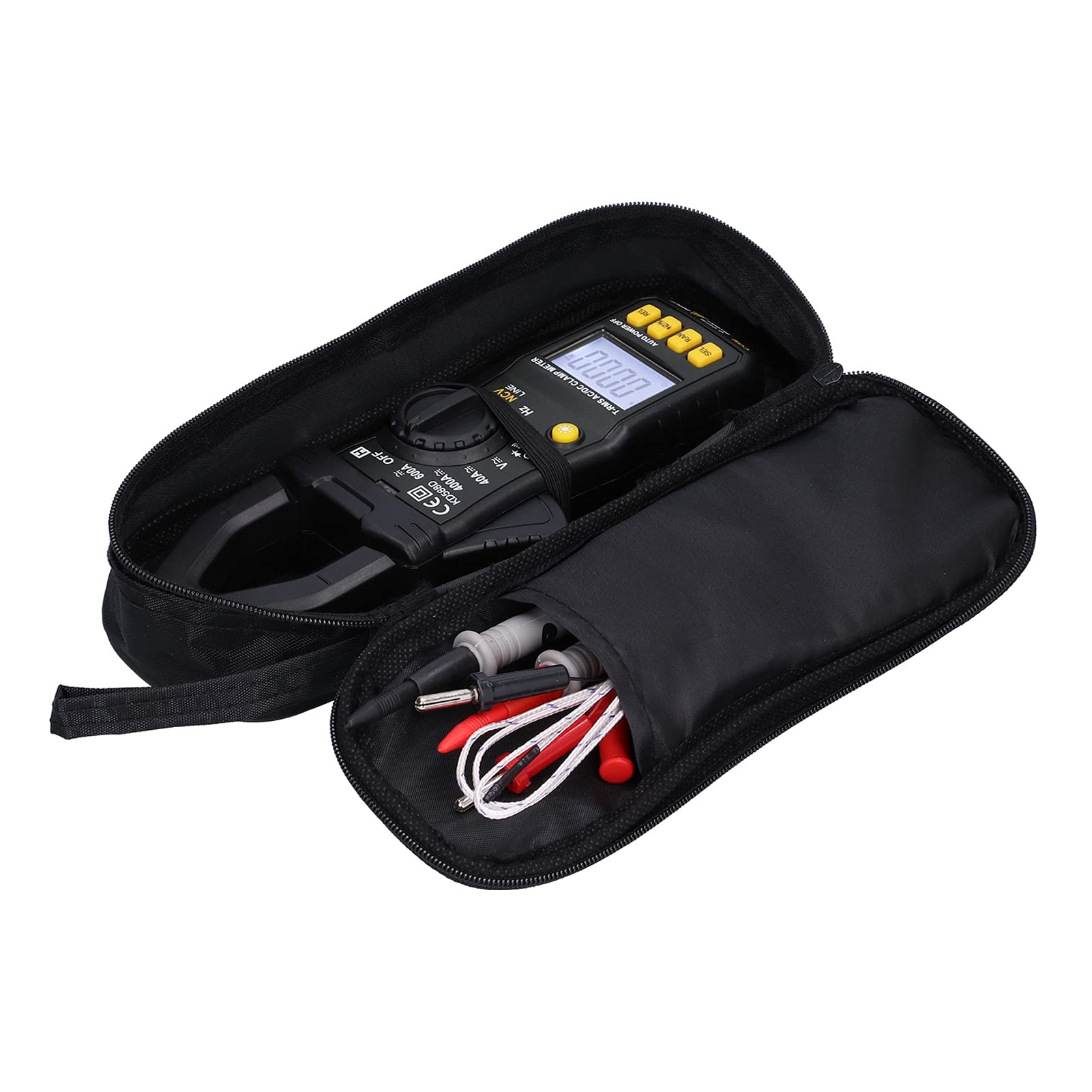 KD588D Pinza Amperimétrica Digital Voltímetro RMS Verdadero Preciso con Detección NCV para Pruebas Eléctricas Diseño Compacto, Liviano y Portátil