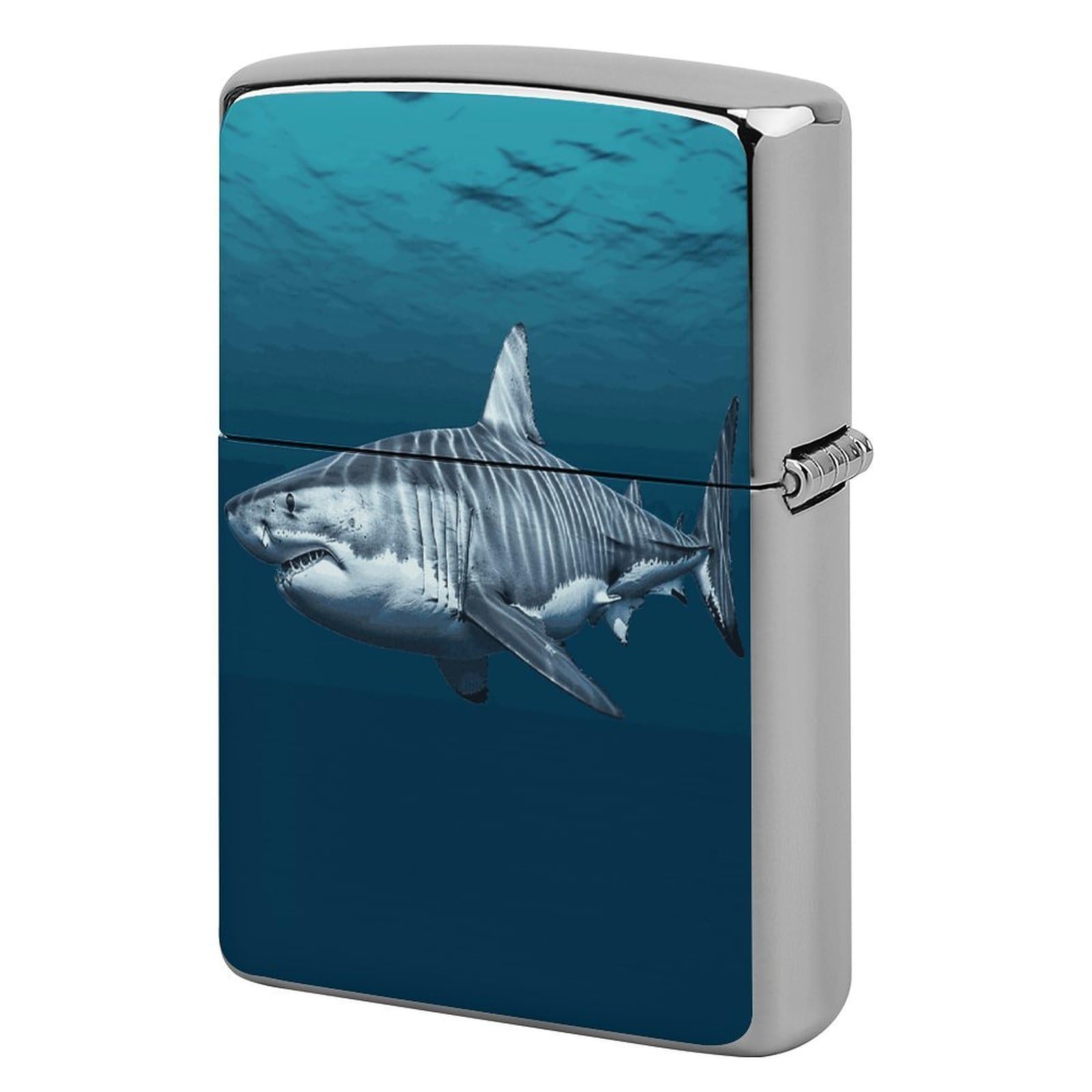 Fekiloot Style Great White Shark Lighter Case Cover Lighter Holder