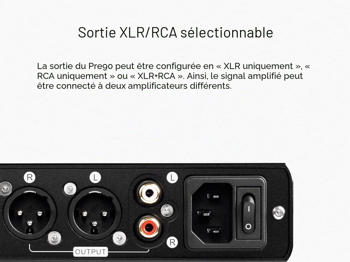 Topping PRE90 Préamplificateur Hi-Res avec sorties et connexions équilibrées, couleur noire