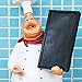 FishMM Resin Decorative Ornaments,Kitchen Decor,Cook Statue,French Chef Figurines with Tray