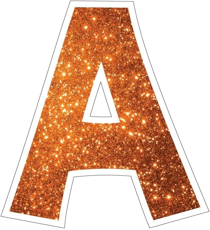 VictoryStore Yard Letters: Cut-Out Alphabet and Number Yard Decoration, KG The Last Time 18 inch High, 36pcs (Orange Sparkle 18899)