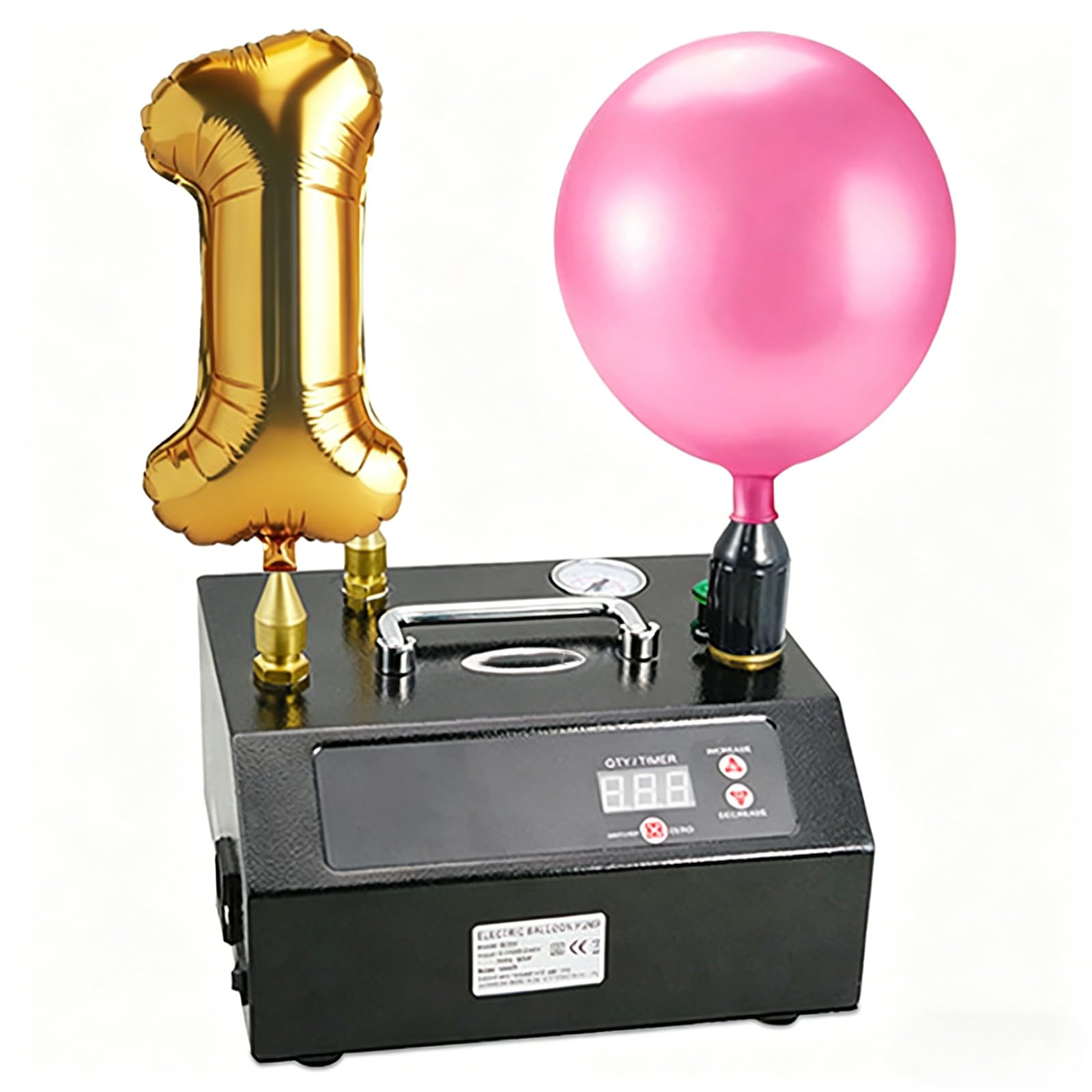 Elektryczna pompka balonowa, pompka helowa z timerem i sterowaniem pedałem do szybkiej dekoracji imprezowych i organizacji wydarzeń, idealna na balony i uroczystości