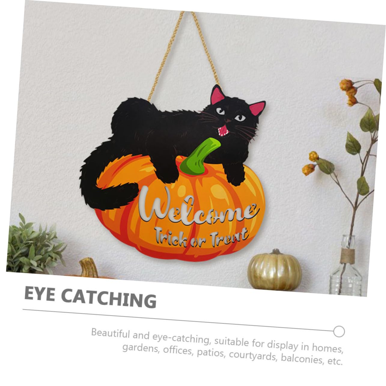 Ciieeo 4 Piezas cartel de madera cartel de puerta colgante letreros de porche de halloween happy halloween fiesta halloween ornamento emblemas letrero para puerta de entrada adornos