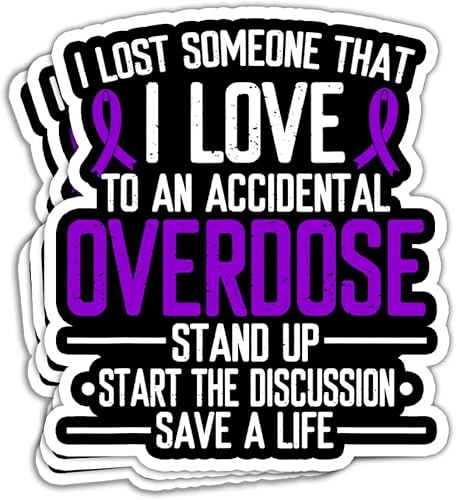SODAVA  Pegatinas de concientización de Overdoes Pegatinas Overdoes Drogas Sobredosis Concientización Coche Calcomanía Perdido Alguien I Amo Pruple