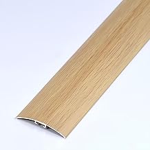 JCVCCV Tira De Transición De Piso De Veta De Madera Antideslizante De Aleación De Aluminio, Tira De Umbral, Tira Separadora De Piso De Baldosas (0,9 M, Color Teca Amarillo)(Yellow Oak)