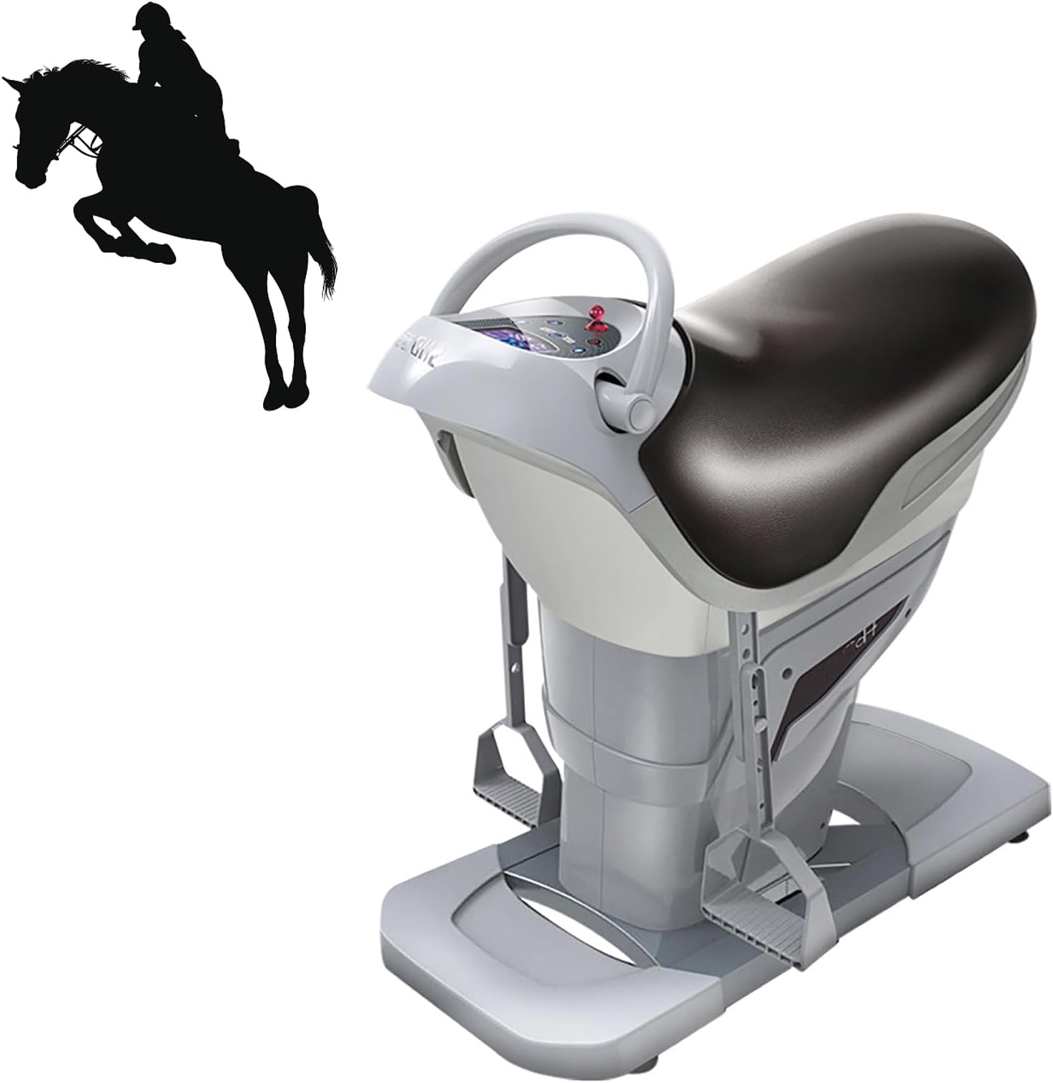 Electric 3D Simulation Horse Riding Machine, 20 Speeds Adjustable with LCD Display for Waist, Legs, Hips Fitness at Home