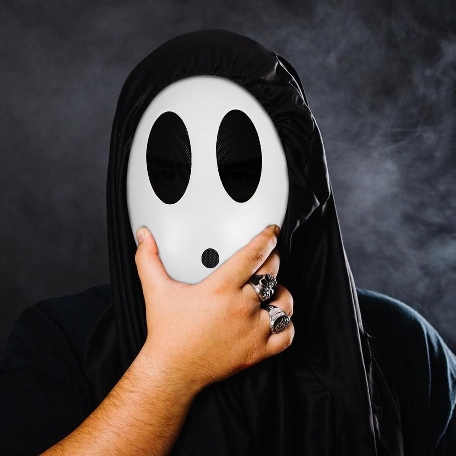 MFUOE Shy Mask Troublemaker Anime Mask Funny Halloween Fancy Dress Masks for Kids Adults Carnival Masquerade Cosplay Accessory (Man) - Image 4